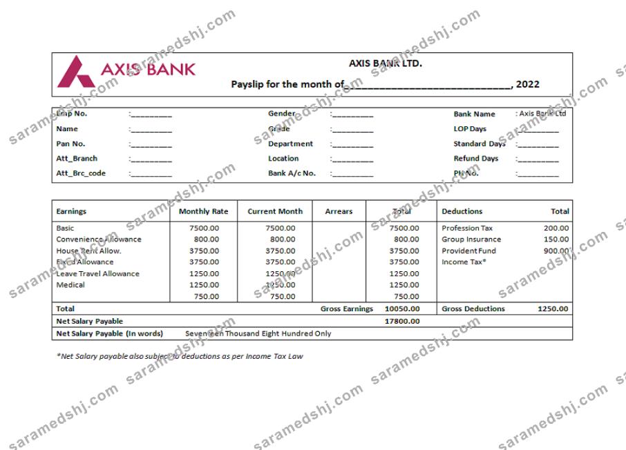 India financial company employee sheet